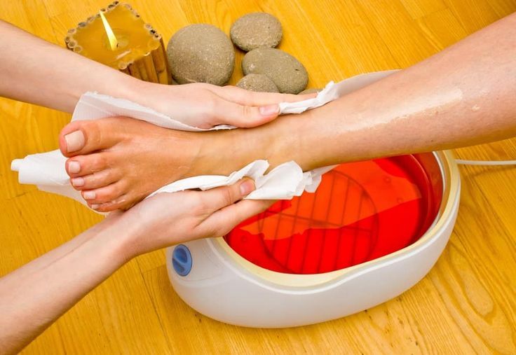 warm paraffin wax